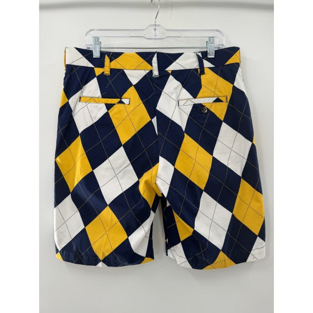 Loudmouth Men's Bold Argyle Multicolor Vibrant Chino Shorts Golf Casual Size 36 - Picture 5 of 8